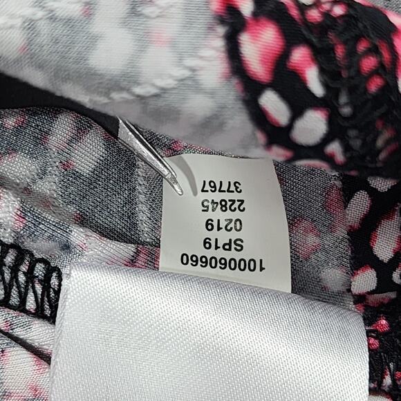 Vintage JM Collection Skirt Womens P/L PETITE Pink Black Pull On A-Line Midi - Picture 7 of 10